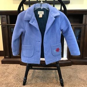 Girls LL BEAN button up fleece coat